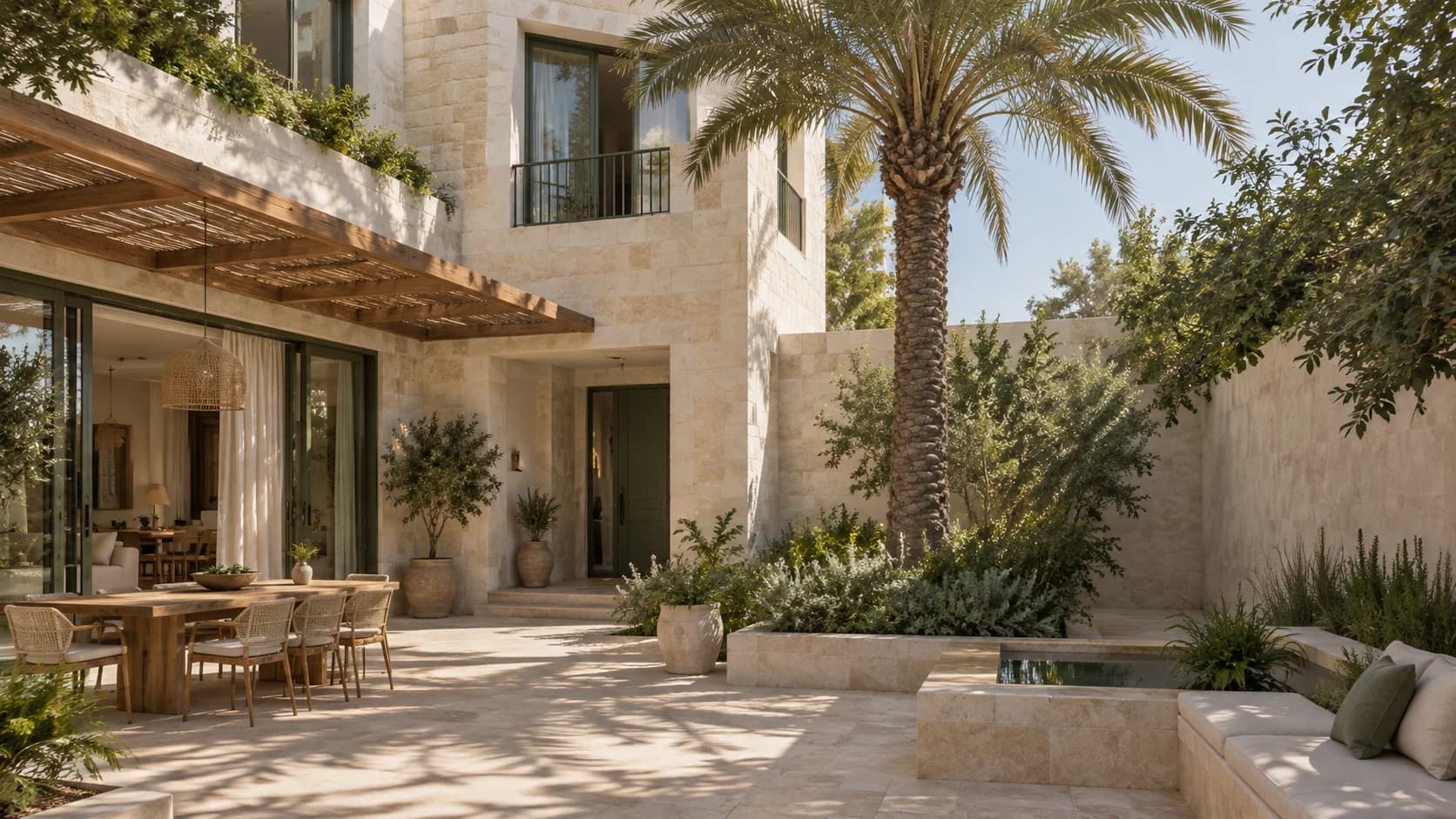 تصور معماري لوحدة سكنية وسط المساحات الخضراء في مصر